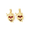 Brass & Glass Pendants KK-F900-01G-02-1
