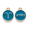 Alloy Enamel Pendants X-ENAM-S124-01B-05A-1