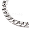 Tarnish Resistant Women' s Fashionable 304 Stainless Steel Cuban Link Chain Bracelets BJEW-JB05657-01-2