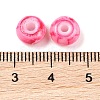 Opaque Spray Painted Glass Beads GLAA-G118-01O-3