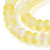 Frosted Transparent Glass Beads Strands FGLA-M002-01H-3