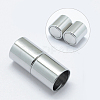304 Stainless Steel Magnetic Clasps with Glue-in Ends STAS-I026-01A-1