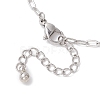 304 Stainless Steel Paperclip Chain Bracelets for Women BJEW-JB12535-4