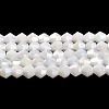 Opaque Solid Color Electroplate Glass Beads Strands EGLA-A039-P4mm-B15-1