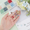 160Pcs 8 Style Transparent Spray Painted Glass Beads GLAA-AR0001-50-3