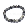 Natural Netstone Bead Stretch Bracelets BJEW-K212-B-021-7