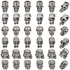 30Pcs 6 Styles Tibetan Style Alloy European Beads MPDL-PH0001-18AS-1