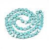 Electroplate Opaque Solid Color Glass Beads Strands EGLA-N002-27-A03-2