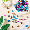 100Pcs 5 Colors Natural Agate Beads G-TA0002-51-6