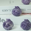 Natural Lepidolite Carved Healing Skull Figurines PW-WG91751-02-1