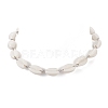 Acrylic Shell Bead Link Necklaces for Women NJEW-JN04297-4