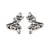 Leaf 316 Stainless Steel Non- Piercing Cartilage Earrings AJEW-C044-09AS-4