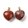 Natural Red Jasper Pendants X-G-I311-A25-G-1