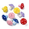 10Pcs 5 Colors Opaque Acrylic Beads MACR-FS0002-44-2