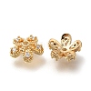 Flower Rack Plating Brass Micro Pave Cubic Zirconia Beads KK-S399-01A-2