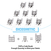 100 Sets 2-Strands 4-Holes 304 Stainless Steel Box Clasps STAS-DC0012-94-3