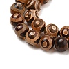 Natural Tibetan 3-Eye dZi Agate Beads Strands G-A240-A03-02-4