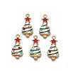 Rack Plating Alloy Enamel Pendants LS-X-ENAM-N055-148B-1