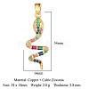 Brass Micro Pave Colorful Cubic Zirconia Pendants ZIRC-OY001-22G-2