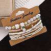8Pcs 8 Styles Glass Seeded Beaded Stretch Bracelet Set WG2CB6D-02-2