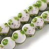 Handmade Printed Porcelain Beads PORC-M003-08D-1
