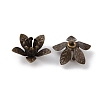 5-Petal Brass Bead Cap KK-WH0062-59AB-1