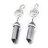 Synthetic Non-magnetic Hematite Pointed Big Pendants G-D0021-01P-14-3