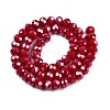 Electroplate Glass Beads Strands EGLA-A044-P8mm-A15-3