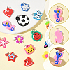 102Pcs 17 Styles Silicone Pendants SIL-SC0002-96-3