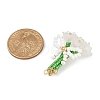 4Pcs 4 Colors Handmade Glass Beaded Flower with Bowknot Pendants PALLOY-MZ00753-3