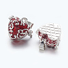 Heart Brass Enamel Prayer Box Pendants KK-24X21-4