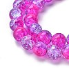 1 Strand Transparent Crackle Glass Round Beads Strands X-CCG-Q002-10mm-09-2