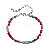Natural Coral & Stainless Steel Beaded Bracelets for Women ID8226-4-1