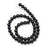 Synthetic Black Stone Bead Strands G-R345-6mm-35-1-2