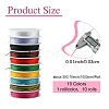10 Rolls 10 Colors 10M 9-ply Polyester Round Thread OCOR-YW0001-07A-4