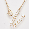Brass Round Snake Chain Necklace Making MAK-T006-11B-KC-2