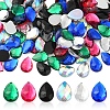 180Pcs 6 Colors Acrylic Rhinestone Flat Back Cabochons GACR-YW0001-04-1