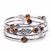 2Sets 2Pcs Bohemian Multi-Layered Natural Tiger Eye Wrap Bracelet Women's Jewelry MV3343-3-1