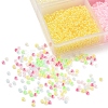 4800Pcs 6 Colors 12/0 Imitation Jade Glass Seed Beads SEED-YW0001-30-6