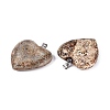 Natural Tree Bark Agate Pendants G-Q606-11A-2