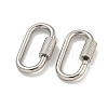 Non-Tarnish 304 Stainless Steel Screw Carabiner Lock Charms STAS-C092-04D-P-2