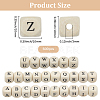 600Pcs Natural Maple Wood Printed Beads WOOD-PA0001-20-2