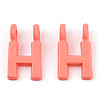Rack Plating Spray Painted Alloy 2-Loop Link Pendants PALLOY-N176-01H-2