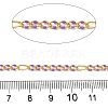 Handmade Brass Enamel Oval Link Chains CHC-L053-08G-02-2