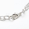 Iron Cable Chain Bracelet Making with Lobster Claw Clasps X-IFIN-H031-S-3