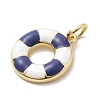 Brass Enamel Pendants KK-P338-23G-03-2