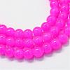 Baking Paint Imitation Jade Glass Round Bead Strands DGLA-Q021-6mm-28-1
