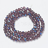 Electroplate Glass Beads Strands EGLA-A034-T4mm-I09-2
