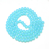Baking Painted Glass Beads Strands DGLA-Q023-8mm-DB19-2