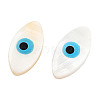 Evil Eye Natural Freshwater Shell Beads SHEL-F001-34-5